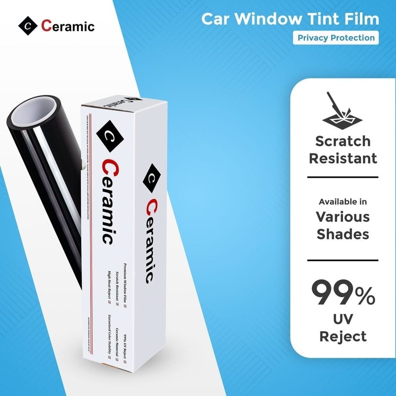 NANO CERAMIC WINDOW TINT FLIM(3 YEAR) DARK BLACK 1 MITR